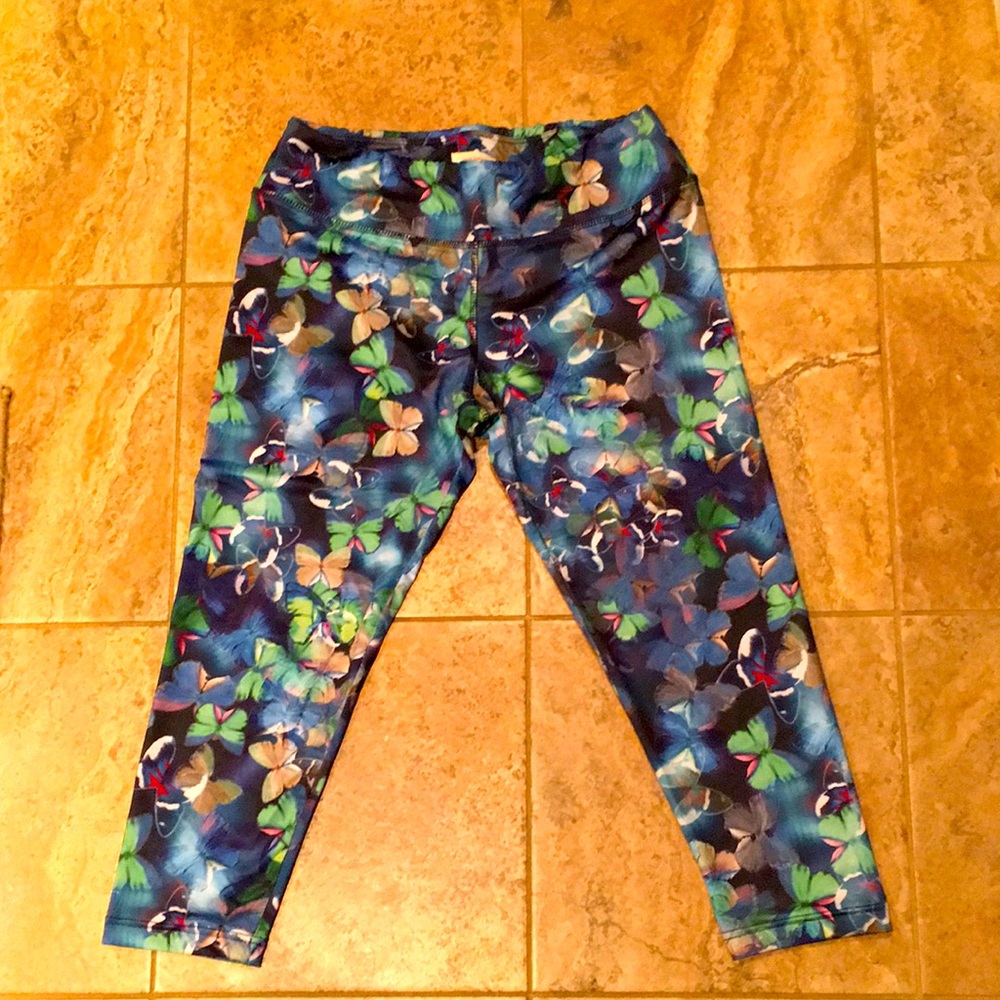 Leggings cropped, size s, cute butterflies pattern